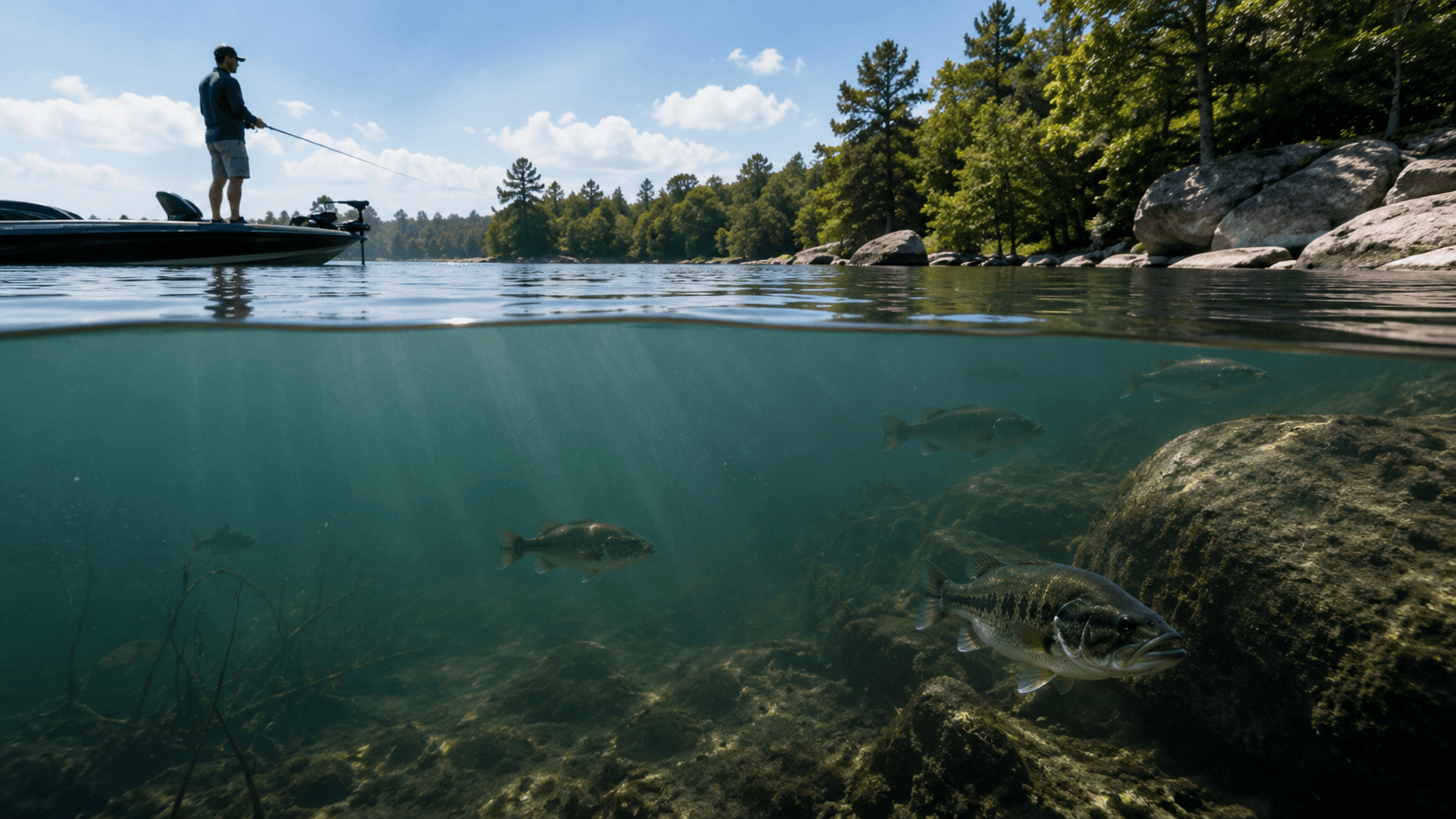 Water Temperature Decides Where Bass Live